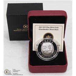 46)   2013,  PURE SILVER, $25.00, COIN,  RCM