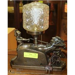 VINTAGE GLADIATOR LAMP WITH SHADE