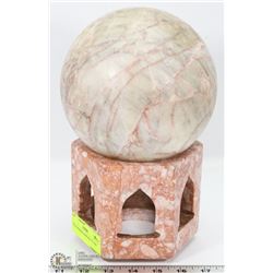 SOLID MARBLE ORB AND STAND
