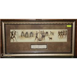 ESTATE LARGE AFRICAN VILLAGE PICTURE,