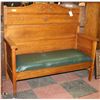 Image 1 : ANTIQUE WOOD ORNATE BENCH 56X51
