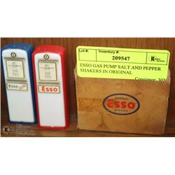 ESSO GAS PUMP SALT AND PEPPER SHAKERS W/ ORIGINAL