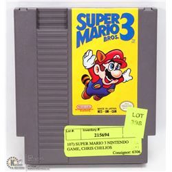 107) SUPER MARIO 3 NINTENDO GAME