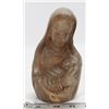 Image 1 : WOOD CARVED LADY HOLDING BABY