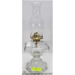 ON CHOICE: ANTIQUE GLASS OIL LAMP