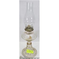ON CHOICE: ANTIQUE GLASS OIL LAMP