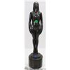 Image 1 : 8) SIGNED INDIAN LADY SCULPTURE
