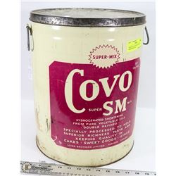 VINTAGE COVO 50LB SUPER MIX SHORTENING TIN