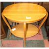 Image 1 : ANTIQUE OVAL OAK END TABLE WITH CURVED LEGS