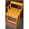 Image 1 : HANDMADE WOOD HIGH CHAIR