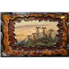 Image 1 : LARGE MOUNTAIN SHEEP LACQUERED WOOD PICTURE