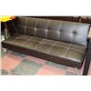 Image 1 : NEW BROWN LEATHERETTE KLICK KLACK FUTON SOFA