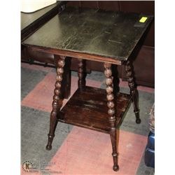 ANTIQUE RECORD PLAYER TABLE ,20" BY 20" BY 29"