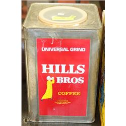 VINTAGE HILLS BROS COFFEE TIN