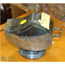 140) VINTAGE SUGAR SCUTTLE & SCOOP
