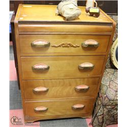 VINTAGE 4 DRAWER DRESSER WITH ORIGINAL HANDLES