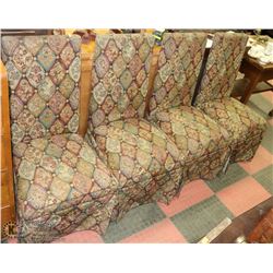 SET OF 4 VINTAGE UPHOLSTERED CHAIRS