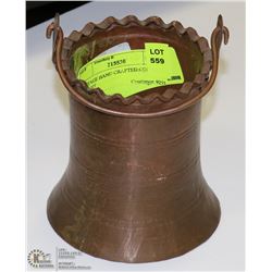 VINTAGE HAND CRAFTED COPPER BASKET