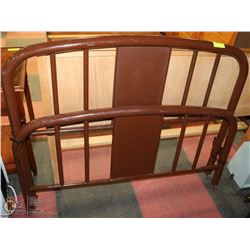 ANTIQUE METAL SINGLE HEADBOARD AND FOOTBOARD