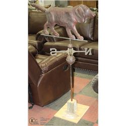 VINTAGE 1940'S HUNTING DOG OLD COPPER WEATHERVANE