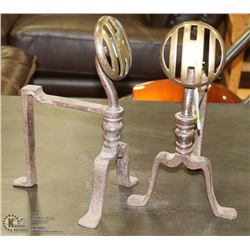 PAIR OF BRASS FIRE DOGS