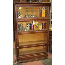 ANTIQUE SOLICITORS BOOK SHELF 34X12X60