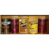 Image 1 : LOT OF 5 ASSORTED OIL TINS - SOME UNOPENED