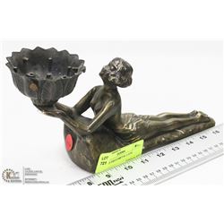 158) ART DECO METAL LADY