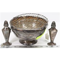 SILVER PLATED VIKING SALT & PEPPER SHAKERS WITH