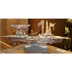 BONE CARVED SHIP