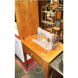 SINGER SEWING MACHINE WITH CABINET STAND