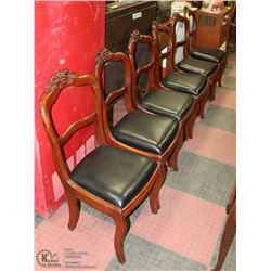 SET OF 6 ANTIQUE CHERRY BALLOON BACK CHAIRS