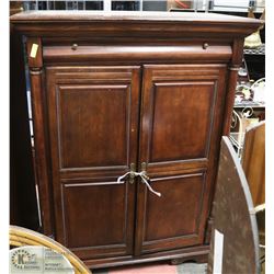 SOLID WOOD 2 DOOR 1 DRAWER ARMOIRE