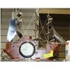 Image 1 : 20) VINTAGE  UNITED ELECTRIC SHIP CLOCK LAMP