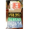 Image 1 : BOX OF ASSORTED LICENCE PLATES ,1955 TO 1972