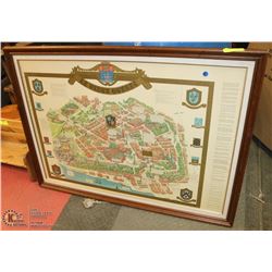 VINTAGE QUEBEC FRAMED CITY PICTURE