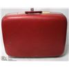 Image 1 : VINTAGE RED HARD SUITCASE
