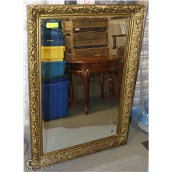 ANTIQUE GOLD TONE FRAMED MIRROR