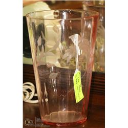 VINTAGE ETCHED FOSTORIA GLASS VASE