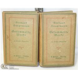 ANTIQUE GERMAN BOOKS BY GERHART SAUPTMANN