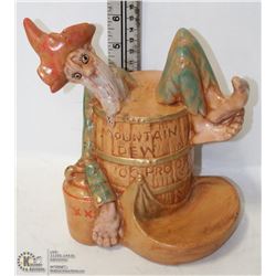ALBERTA'S MOUNTAIN DEW 100 PROOF CLAY FIGURINE