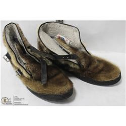 VINTAGE BLONDO SIZE 12 BEAVER FUR MEN'S SHOES