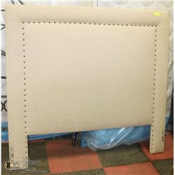 DOUBLE FABRIC HEADBOARD WITH NAILHEAD ACCENTS