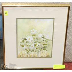INSURANCE CLAIM FLORAL PICTURE SOLD AS IS