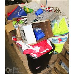 PALLET OF TOUR ALBERTA SPORTS SHIRTS AND MORE