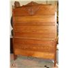 Image 1 : ANTIQUE OAK DOUBLE SIZE HEADBOARD AND FOOTBOARD
