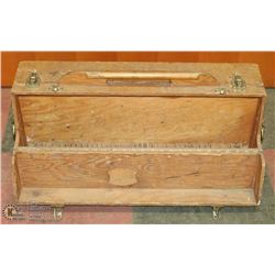 OLD TIME HOME MADE WOODEN TOOL BOX