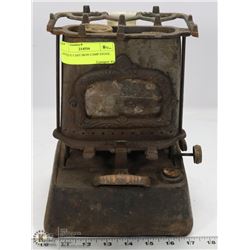 ANTIQUE CAST IRON CAMP STOVE.