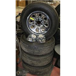 4 BRIDGESTONE DUELERS TIRES WITH RIMS 255/70/R17