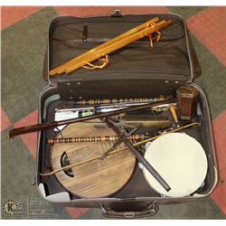 SUITCASE OF AFRICAN INSTRUMENTS